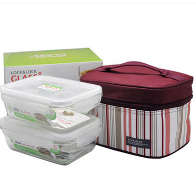 

Jingdong supermarket] lock buckle lock (lock & lock) microwave oven box glass set crisper LLG426S901