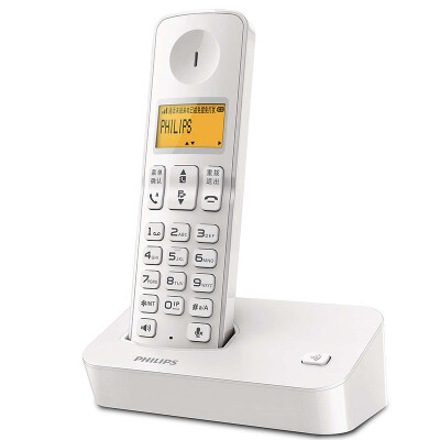 

飞利浦（PHILIPS）DCTG190 数字无绳电话机 中文显示/免提通话/家用办公电话机（白色）