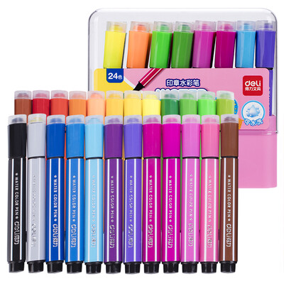 

Elite deli 70654 24-color large-capacity seal washable color pen