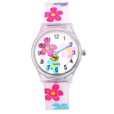 

Zeiger Fashion Cartoon Children Kids Flower Analog Quartz Silicone Band Strip Wrist Watch Cute Gift