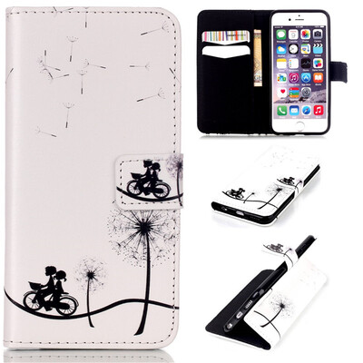 

Bike&dandelion Design PU Leather Flip Cover Wallet Card Holder Case for IPHONE 6 Plus6S Plus