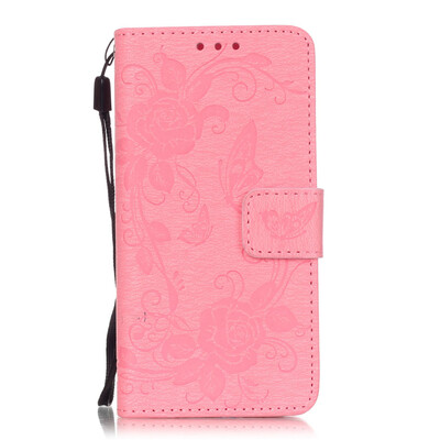 

Pink Butterfly PU Leather Flip Cover Wallet Card Holder Case for SAMSUNG A310