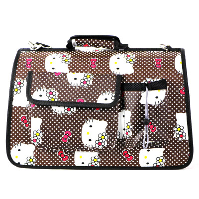 

Love kitty pet out bag back pet pet cat dog canvas portable luggage brown hello kitty medium pet luggage