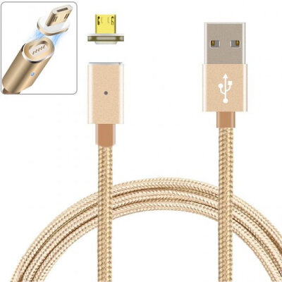 

Gold Color 2.4A Micro USB Charging Cable Magnetic Adapter Charger For Android 580321