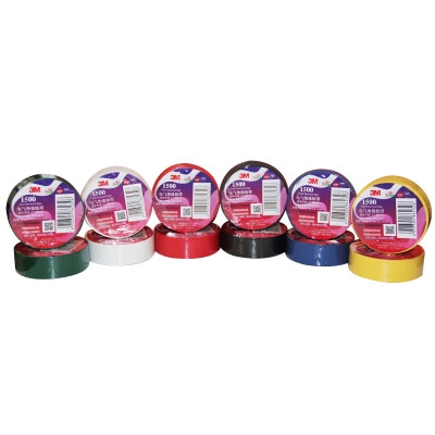 

3M 1500 # car general-purpose PVC electrical insulation tape / lead-free electrical tape 18mm * 10m (10 package) Auto repair home improvement wear moisture-resistant acid and alkali red