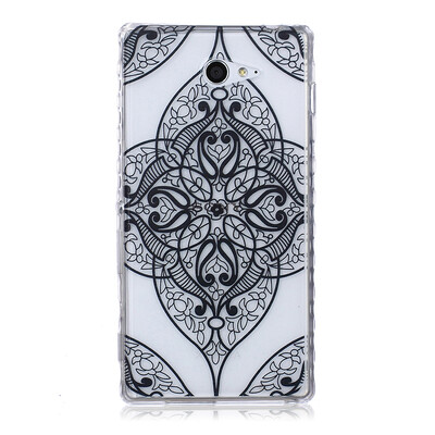 

Black love Pattern Soft Thin TPU Rubber Silicone Gel Case Cover for SONY Xperia M2