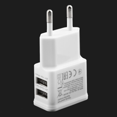 

5V 2A Dual USB Port EU Plug AC Wall Charger Adapter For Cellphone Tablet