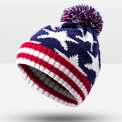 

WISHCLUB British Flag and Star Knitted Hat Unisex Winter Hat Men Women Skullies Beanies Outdoor Warm Hat
