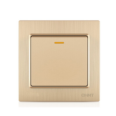 

Zhengtai (CHNT) гнездовая панель одиночная открытая панель управления с несколькими переключателями щеткой из золота 7L серия NEW7-L07102A