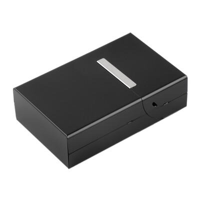 

Черный алюминиевый металл сигары сигареты Box Держатель Табак для хранения Дело Подарочная