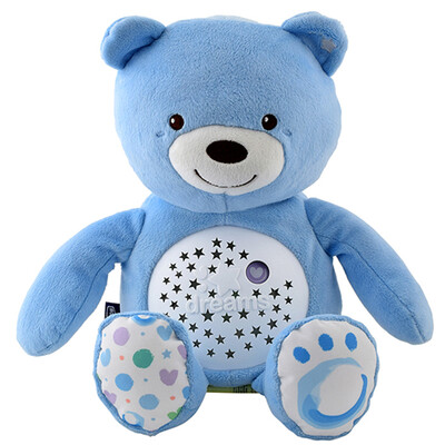 

(Chicco) детские игрушки девочка мальчик музыкальный медведь лампа сна раннего детства игрушки ребенка 0-1 лет - Blue Rainbow Nig