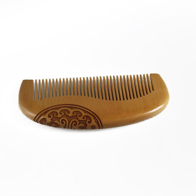 

Natural Handmade Exquisite Caved Mahogany Wood Fine Tooth Beard Hair Comb 460519