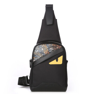 

Pigeon excellent one P. kuone single-eyed dragon men's chest bag fashion casual oblique shoulder bag multi-functional nylon pockets P750772 black