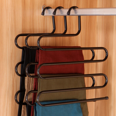 

【Jingdong Supermarket】 Ou Runzhe racks -type black multi-pants rack 3 fitted