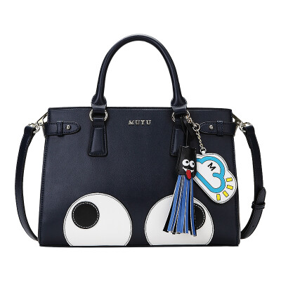 

Muyu (Muyu) original handbags fashion trend commute cute big eyes child bag shoulder shoulder bag black Eyed Peas Blue 80159