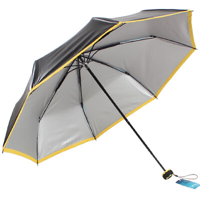 

Heaven umbrella UPF50 double layer of sunscreen water silver three fold reinforcement black umbrella sunny umbrella sun umbrella bright yellow side 30048ELCJ