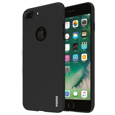 

YOMO Apple iPhone7 plus phone case cell phone case all-inclusive skin feel frosted hard shell graphite black-logo