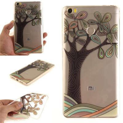 

Hand painted trees Pattern Soft Thin TPU Rubber Silicone Gel Case Cover for XiaoMi Mi Max