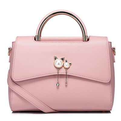 

New York Lan NUCELLE handbags fashion hand bag bag Europe&the United States Messenger bag shoulder wave N999 pink