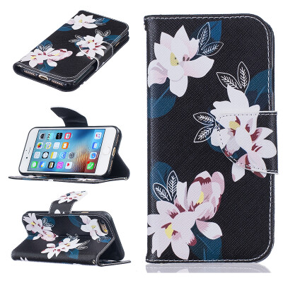 

Black lily Design PU Leather Flip Cover Wallet Card Holder Case for IPHONE 7