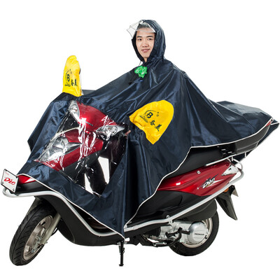 

Beimei raincoat motorcycle electric car raincoat adult fashion transparent big hat thickening jacquard fabric rain cape