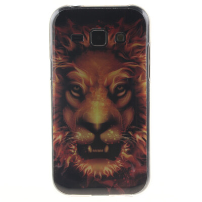 

Flame Lion Pattern Мягкий тонкий ТПУ Резиновая крышка силиконовый гель чехол для SAMSUNG Galaxy J1