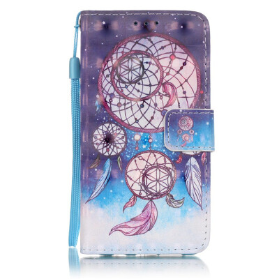 

Three Windbells Design PU Leather Flip Cover Wallet Card Holder Case for SAMSUNG A310