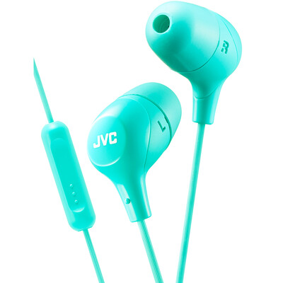 

JVC FX38M headphones in the ear-type subwoofer music line control earplugs mobile phone cotton candy series fresh green