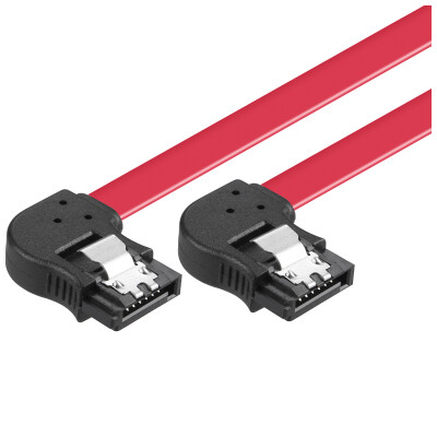 

CE-LINK 2633 SATA3 generation hard disk data cable double elbow high-speed dual-channel hard drive serial cable support SSD solid-state hard drive on the left bend red