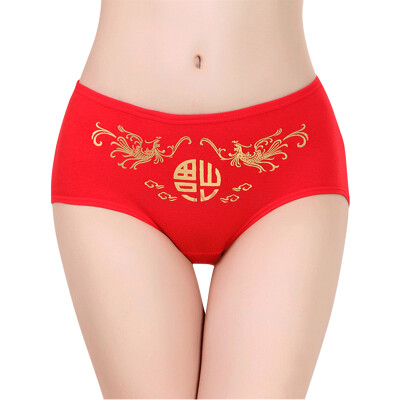 

Jingdong Supermarket] Arctic velveteen men's underwear underwear big red printing triangular breathable red underwear Fortune shorts 2 uniforms