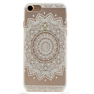 

White Flower Pattern Soft Thin TPU Rubber Silicone Gel Case Cover for IPHONE 7