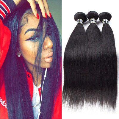 

Amazing Star Straight Hair Bundles Peruvian Virgin Straight Hair 3 Bundles Virgin Human Hair Weave Can Be Dyed&Bleached