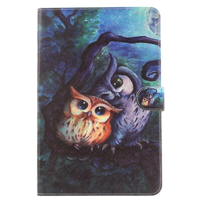 

Oil painting owl Style Embossing Classic Flip Cover with Stand Function and Credit Card Slot for SAMUSNG GALAXY Tab A 10.1 P580N