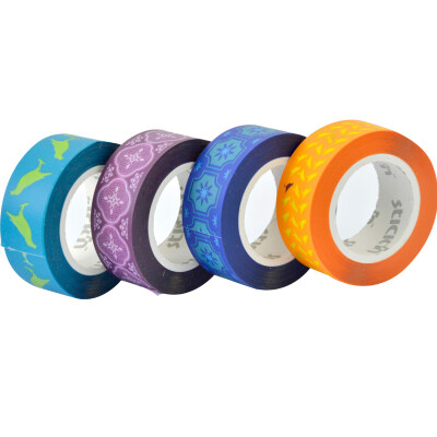 

STICKN) 34057 can be re-paste tape / decorative tape - printing music (16mmx16M) 4 volumes / bag