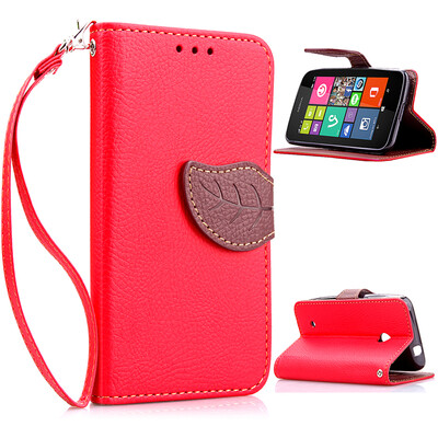 

Красный Дизайн Кожа PU откидная крышка бумажника карты держатель чехол для Nokia Lumia 530