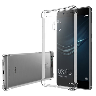 

ESCASE Huawei P9 Плюс телефон оболочки мобильных телефонных аппаратов Huawei P9Plus ТПУ все включено прозрачный белый мягкий панцирь подушка DROP