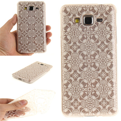 

Half white flowers Pattern Soft Thin TPU Rubber Silicone Gel Case Cover for Samsung Galaxy Grand Prime G530H