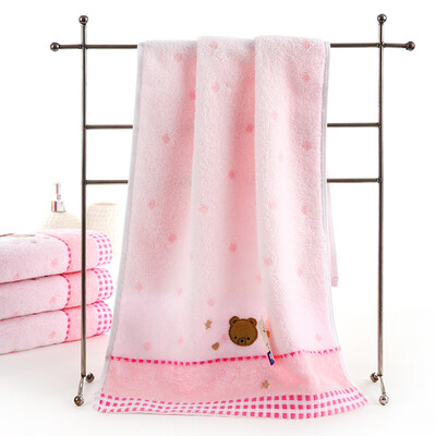 

Gold towel home textiles twistless satin embroidered towel 3166WH two pieces of pink