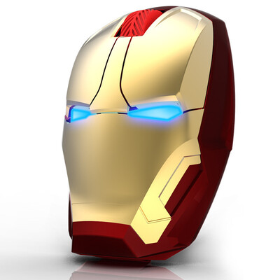 

Computer notebook mouse creative luminous personality Iron Man wireless gaming mouse