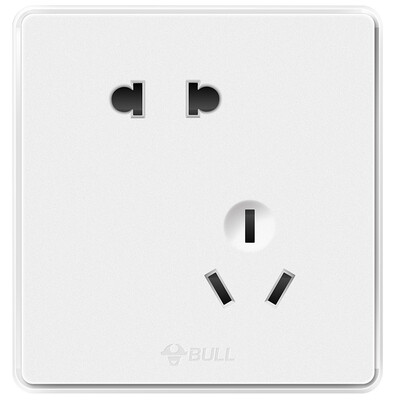 

Bull BULL switch socket G18 series open five holes concealed socket 86 double control switch panel single open five holes G18E334 texture white