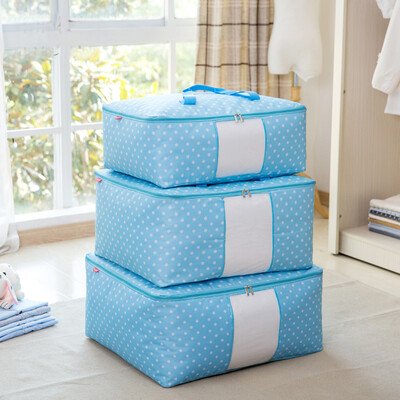 

Jingdong Supermarket Youfen thickening Oxford cloth quilts bag can be washed bag storage bag dust bag soft storage box three-piece sky blue