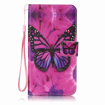 

Black Butterfly Design PU Leather Flip Cover Wallet Card Holder Case for LG LS775