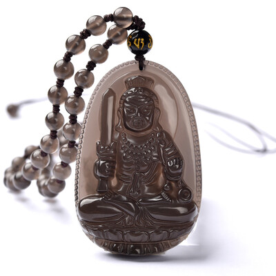 

Ling Fei вид льда цвет глаз обсидиан не перемещает кулон короля не движется Zun Buddha является курица талисмана мужчин и женщин ожерелье отправить удостоверение личности