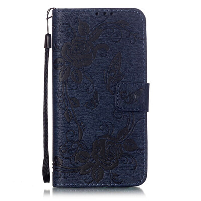 

Dark Blue Style PU Leather Flip Cover Wallet Card Holder Case for SAMSUNG J510