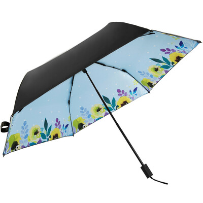 

Paradise umbrella UPF50 hit black rubber carbon fiber three fold ultra-light sun umbrella sunny umbrella 31816E map Neilan