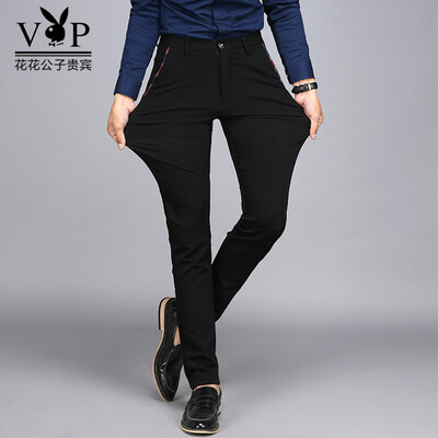 

Playboy VIP Collection PLA619 Business casual Slim stretch casual брюки Мужской черный 32