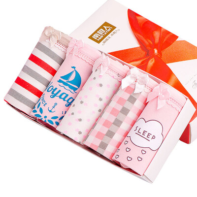 

【Jingdong Supermarket】 Antarctic (Nanjiren) ladies underwear 4 cotton waist triangle women's underwear mixed color gift box bowknot NF16X25312-4B 4 color mixed XL