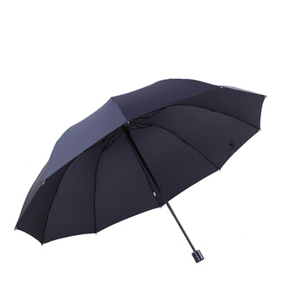 

Jingdong supermarket] heaven umbrella to increase the reinforcement of high-density water-resistant collision cloth a dry three fold business tripny umbrella deep blue 33212E
