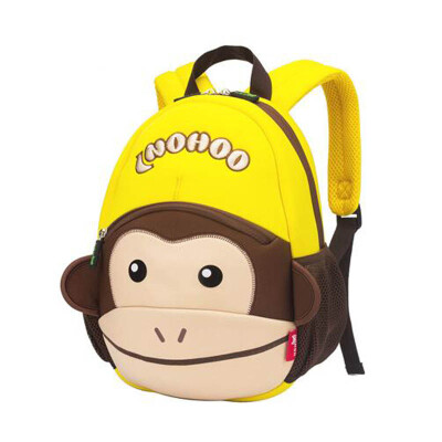 

NOHOO Animals Kids Baby 3D Cartoon Monkey Children School Bags for Girls Boys Neoprenene Waterproof Backpack