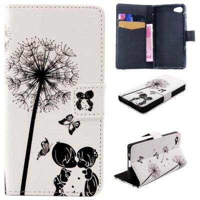 

Children and dandelion Design PU Leather Flip Cover Wallet Card Holder Case for SONY Xperia Z5 Compact/Mini